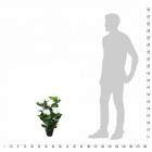 Plante hortensia artificielle avec pot 60 cm blanc