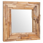 Miroir décoratif teck 60 x 60 cm carré