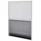 Moustiquaire plissée pour fenêtre et store aluminium 80 x 120cm