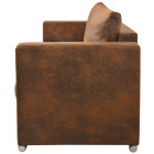 Canapé à 3 places 191 x 73 x 82 cm cuir daim artificiel