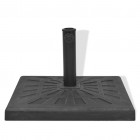 Socle pied base carrée de parasol résine diamètre 38 et 48 mm noir 12 kg