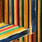 Étagère armoire meuble design jeu d'étagère murale 3 pcs teck massif recyclé multicolore 