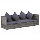 Vidaxl canapé de jardin résine tressée 200 x 60 x 58 cm gris