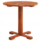 Vidaxl table sur pied bois d'acacia massif 70 x 70 cm rond