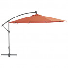 Vidaxl parasol en porte-à-faux avec mât aluminium 350 cm terre cuite