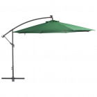 Vidaxl parasol en porte-à-feux et poteau métallique 350 cm vert