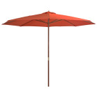 Parasol mobilier de jardin avec mât en bois 350 cm orange helloshop26 02_0008130