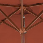 Vidaxl parasol d'extérieur avec mât en bois 150 x 200 cm terre cuite
