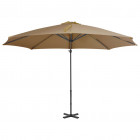 Parasol en porte-à-faux avec poteau en aluminium 300 cm Taupe