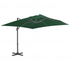 Vidaxl parasol en porte-à-faux avec mât en aluminium 400x300 cm vert