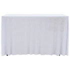 Nappes élastiques de table avec jupon 2 pcs 120x60,5x74cm blanc