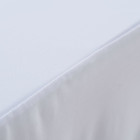 Nappes élastiques de table avec jupon 2 pcs 243x76x74cm blanc