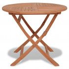 Table pliable de jardin 85x76 cm bois de teck solide