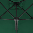 Vidaxl parasol d'extérieur avec mât en acier 300 cm vert