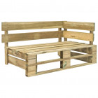 Banc d'angle palette de jardin bois