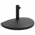 Socle demi-rond de parasol polyrésine 15 kg noir