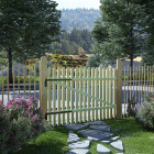  Porte de jardin en piquets bois de pin imprégné 100x75 cm