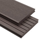 Panneaux de terrasse solides wpc 25 m² 4 m marron foncé