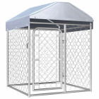 Chenil extérieur cage enclos parc animaux chien extérieur avec toit 100 x 100 x 125 cm  02_0000448