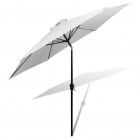 Vidaxl parasol sable blanc avec poteau en acier 3m
