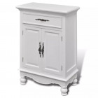 Vidaxl armoire avec 2 portes et 1 tiroir bois blanc