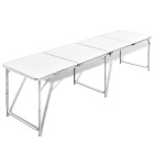 Table pliante de camping en aluminium avec hauteur ajustable