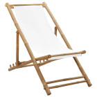 Chaise de terrasse bambou et toile