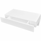 Étagère design étagère murale avec 1 tiroir mdf blanc rangement de livres