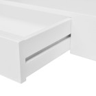 Étagère armoire meuble design murale en mdf blanc avec 1 tiroir pour dvd/livres 