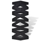 Porte-parapluie carré noir acier 48,5 cm