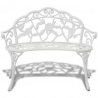 Banc de jardin aluminium coulé blanc