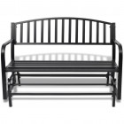 Banc balançoire en acier noir