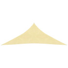 Voile d'ombrage parasol en pehd triangulaire 3,6 x 3,6 x 3,6 m beige helloshop26 02_0008593