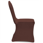 Housse de chaise extensible 6 pcs marron