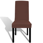 Housse de chaise droite extensible 4 pcs - Couleur au choix