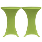 Housse de table extensible 2 pcs 70 cm verte