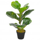 Plante artificielle avec pot feuilles de figuier vert 45 cm