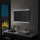 Miroir mural à led de salle de bain et capteur tactile - Dimensions au choix