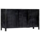 Buffet noir 147x40x80 cm bois de manguier massif