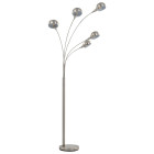 Lampadaire 200 cm 5 x e14 argenté