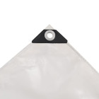 Bâche bâche polyvalente et résistante 650 g / m² 2,5 x 3,5 m blanc