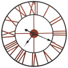 Horloge murale métal 58 cm rouge