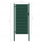 Portail de clôture pvc et acier 100x124 cm vert