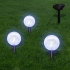 Lampes de jardin à LED 6pcs Ancrage à piquet et panneau solaire