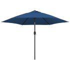 Parasol d'extérieur avec poteau en métal 300 cm bleu helloshop26 02_0008279