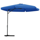 Parasol d'extérieur avec mât en acier 300 cm bleu helloshop26 02_0008190