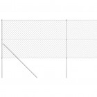 Clôture à mailles avec poteaux Acier galvanisé 15x1,5 m Argenté