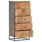 Armoire à tiroirs 45 x 30 x 100 cm bois de récupération massif