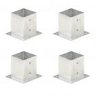 Ancres de poteau 4 pcs métal galvanisé 121 mm