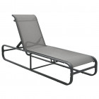 Chaise longue aluminium et textilène